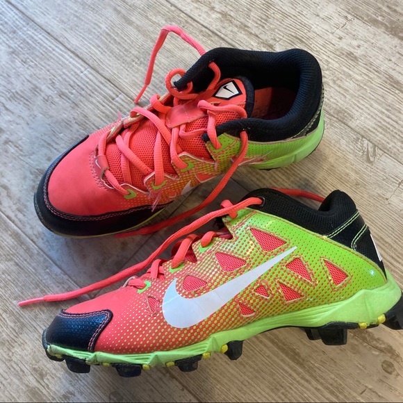 orange softball cleats